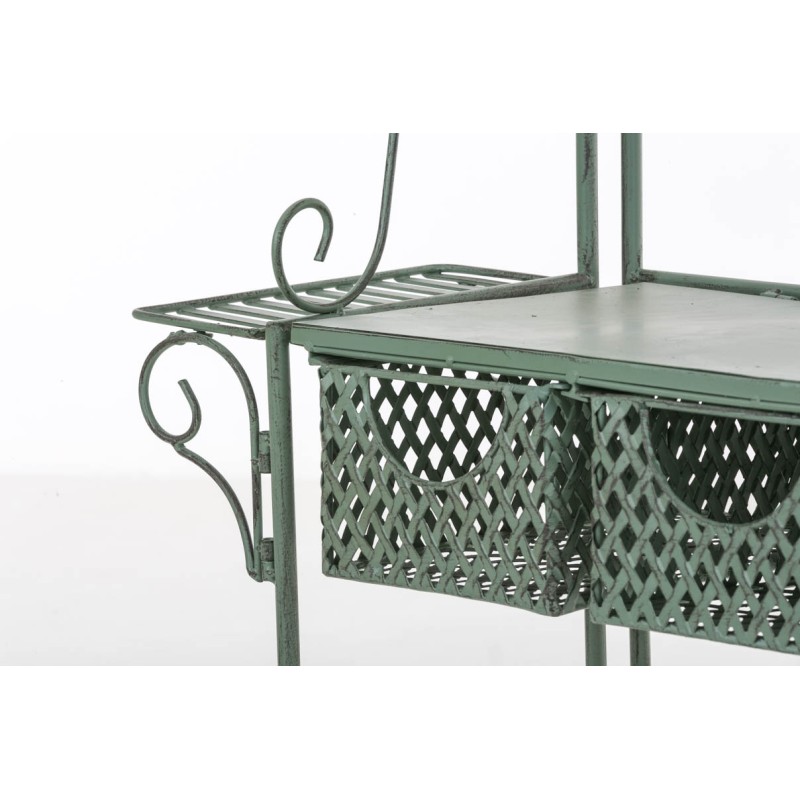 Estantería XL para plantas, verde antiguo brillante