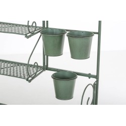 Estantería XL para plantas, verde antiguo brillante