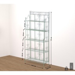 Estantería Ciara, verde antiguo