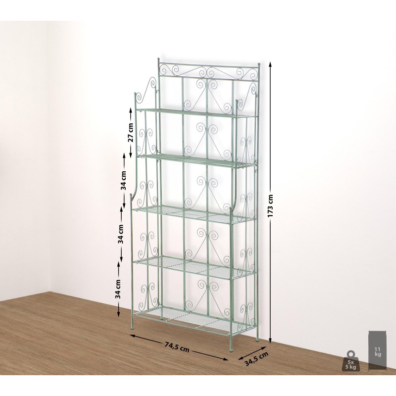 Estantería Ciara, verde antiguo