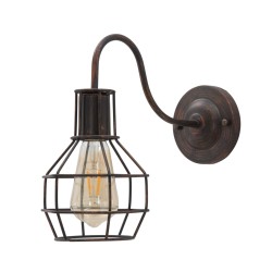 Aplique industrial de pared Industry C – Elegancia metálica y encanto industrial 32x14x30 cm