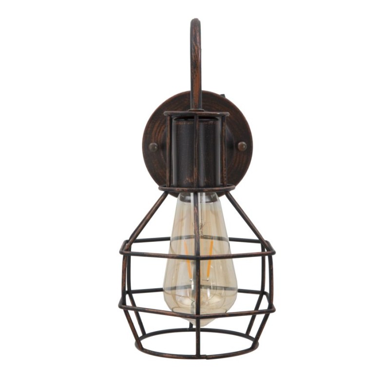 Aplique industrial de pared Industry C – Elegancia metálica y encanto industrial 32x14x30 cm