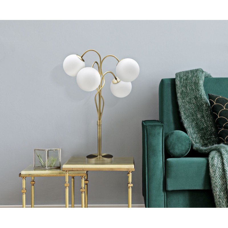 Lámpara de mesa GLAM GlamY de 4 luces: estilo glamuroso y brillo decorativo Ø53x74 cm