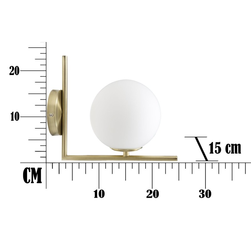 Aplique de pared GLAM GlamY – Lámpara elegante y contemporánea 15x25x22 cm