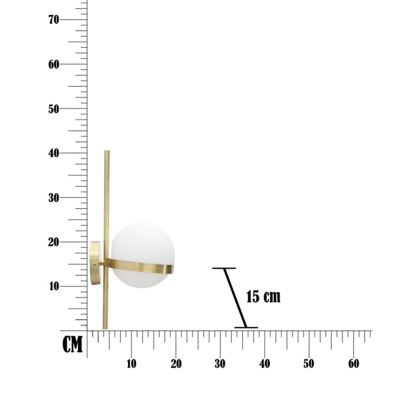Aplique de pared circular GLAM GlamY – Diseño refinado y glamuroso 15x20x40 cm
