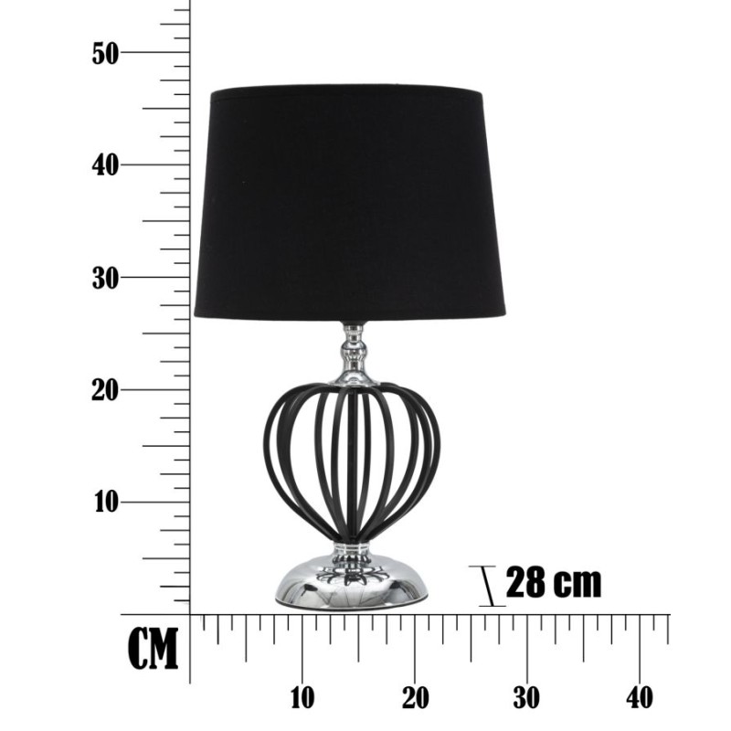 Lámpara de mesa GLAM Darky Silver – Elegancia contemporánea Ø28x44,5 cm