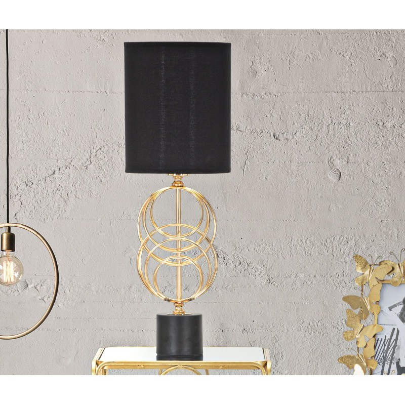 Lámpara de mesa circular GLAM – Diseño glamuroso y sofisticado Ø22,5 x 65 cm