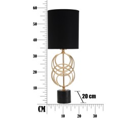Lámpara de mesa circular GLAM – Estilo Glam contemporáneo Ø20x58,5 cm