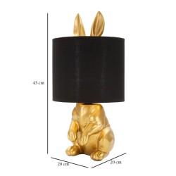 Lámpara de mesa GLAM Rabbit – Elegancia animal y luz glamurosa Ø20x43 cm