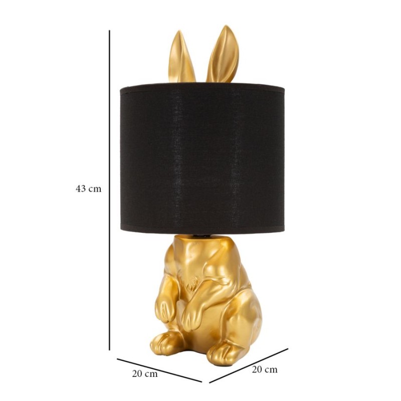 Lámpara de mesa GLAM Rabbit – Elegancia animal y luz glamurosa Ø20x43 cm