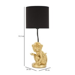 Lámpara de mesa GLAM Sit Monkey – Diseño animal y estilo glamuroso Ø20x51,5 cm