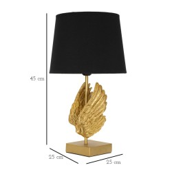 Lámpara de mesa GLAM Wings – Elegancia y glamour Ø25x45 cm