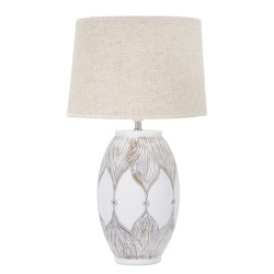 Lámpara de mesa ovalada de poliresina BOHO CHICH Atène – Luz elegante y bohemia Ø38x67 cm