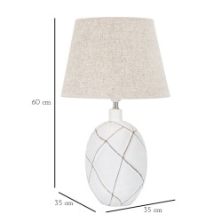 Lámpara de mesa BOHO CHICH con líneas de poliresina – Elegancia bohemia Ø35x60 cm