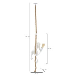 Muebles GLAM White Monkey – Estampado animal chic y diseño glamuroso Ø27x32x60 cm