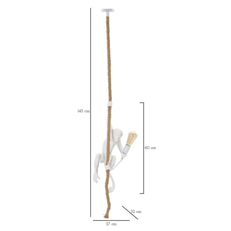 Muebles GLAM White Monkey – Estampado animal chic y diseño glamuroso Ø27x32x60 cm