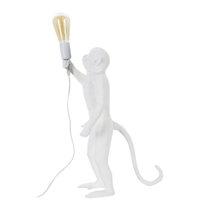Lámpara de mesa GLAM White Monkey – Elegancia animal Ø26x34x55 cm