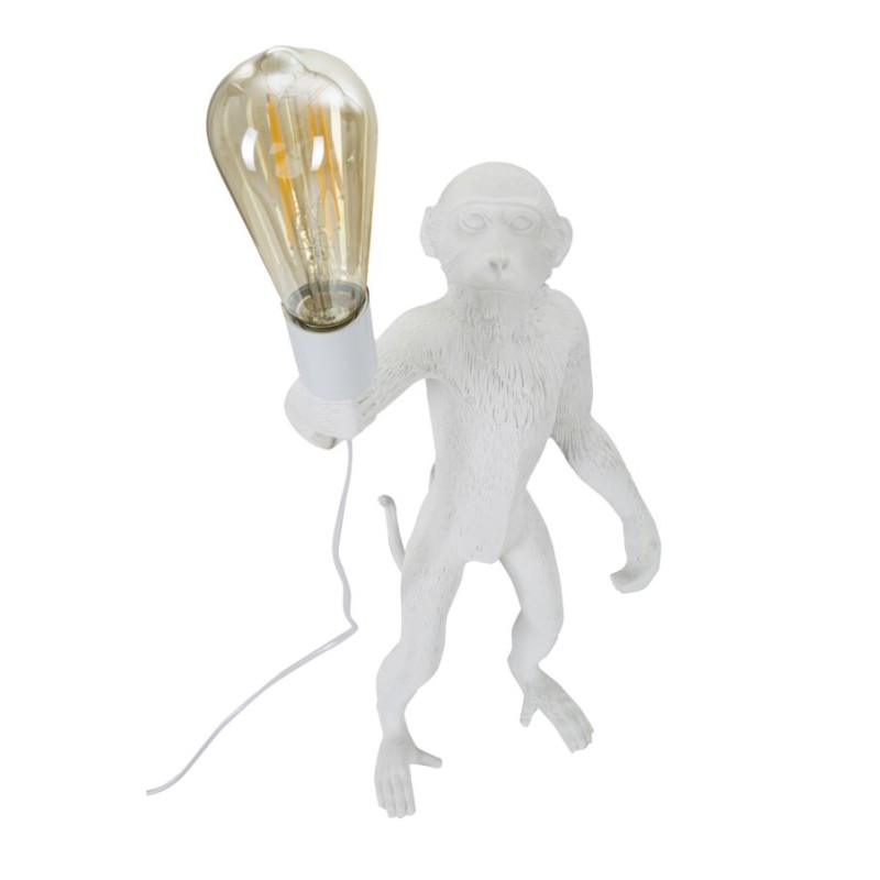 Lámpara de mesa GLAM White Monkey – Elegancia animal Ø26x34x55 cm