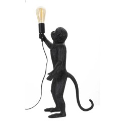 Lámpara de mesa GLAM Monkey, negra – Diseño elegante y ambiente chic Ø26x34x55 cm