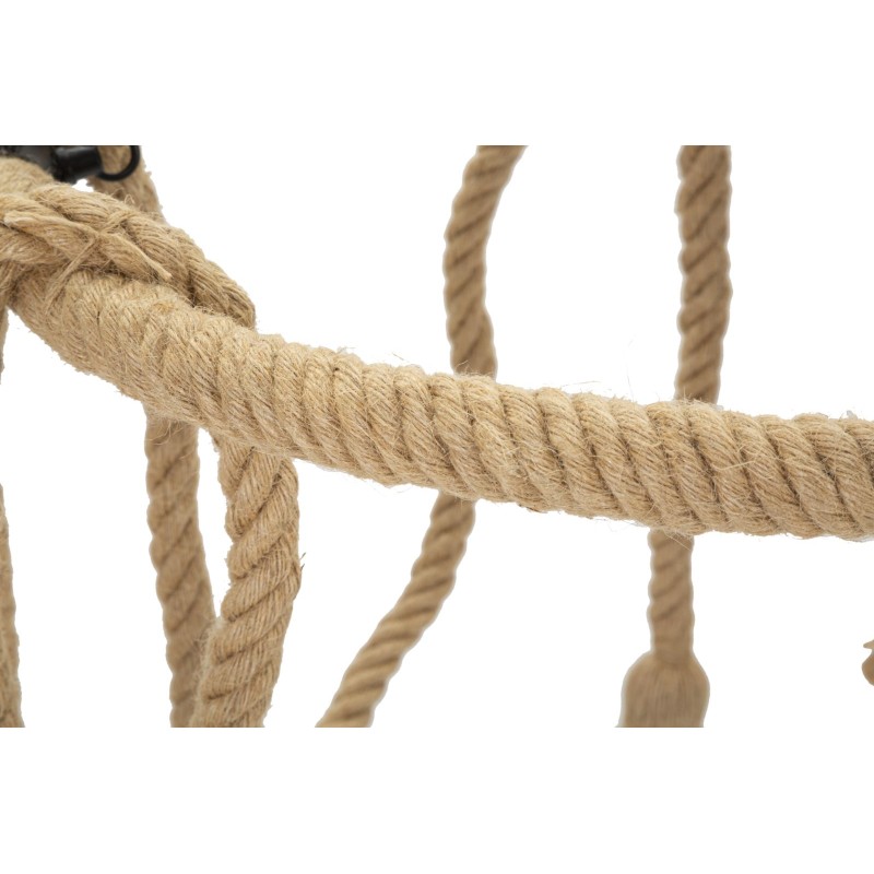 Lámpara de techo circular de cuerda – Iluminación bohemia y natural Ø 64x90 cm