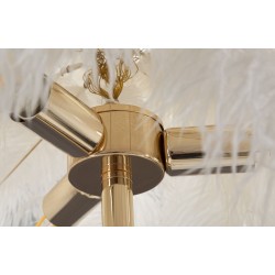 Lámpara de pie con forma de palmera blanca – Estilo glamuroso y natural Ø 55x160 cm