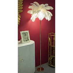 Lámpara de pie con forma de palmera blanca – Estilo glamuroso y natural Ø 55x160 cm