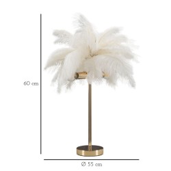 Lámpara de mesa Palm White – Elegancia Ø 40x55 cm
