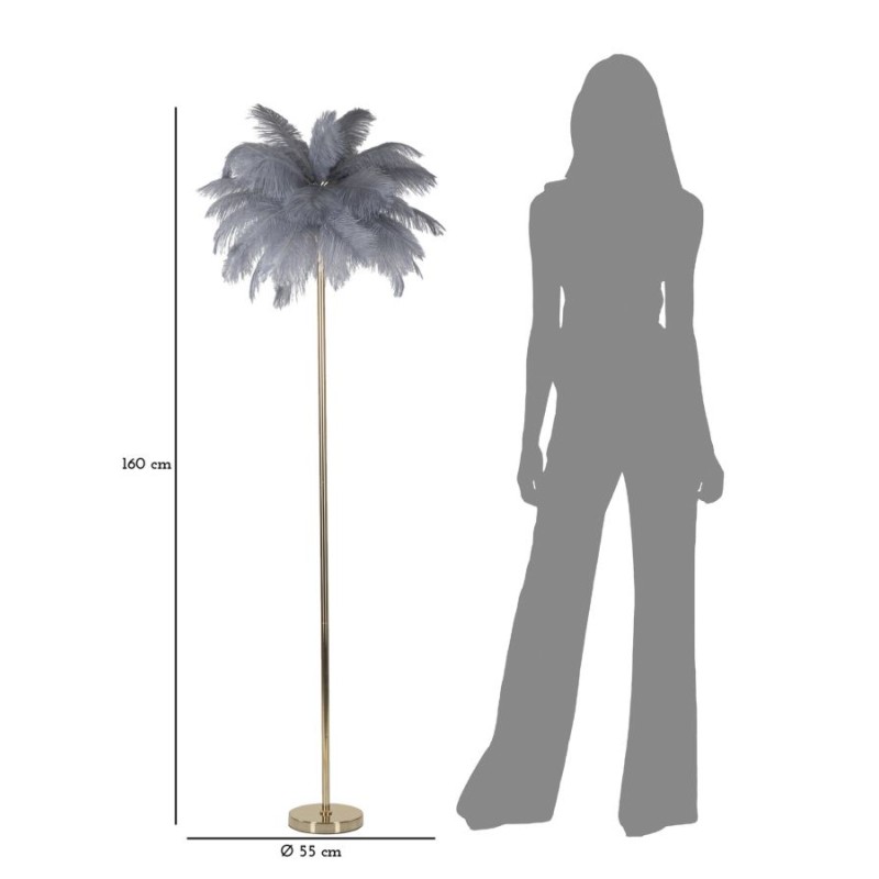 Lámpara de pie Palm Gray – Diseño elegante Ø 55x160 cm