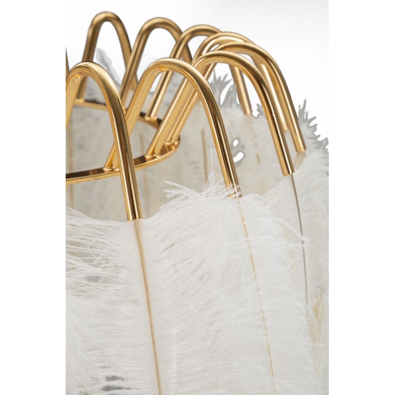 Lámpara de pie con base de pluma – Diseño elegante Ø 46x147 cm