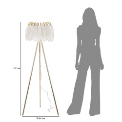 Lámpara de pie con base de pluma – Diseño elegante Ø 46x147 cm