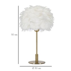 Lámpara de mesa Feather Ball – Elegancia y originalidad Ø 30x50 cm