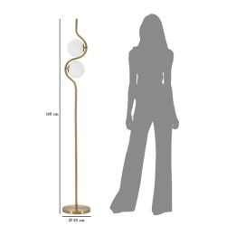 Lámpara de pie Glamy S 2 Luci – Estilo Glam Ø 25x168 cm