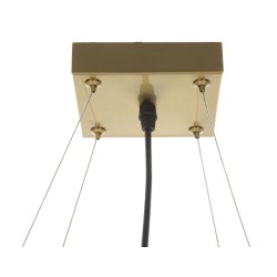 Lámpara de techo cuadrada de estilo japonés contemporáneo – 45x45x20 cm