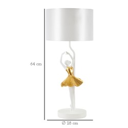 Lámpara de mesa Dancer – Diseño glamuroso Ø 28x64 cm