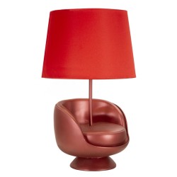 Lámpara de mesa roja estilo Mid-Century – Glam Ø 26 x 43 cm