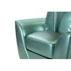 Lámpara de mesa turquesa de mediados de siglo – Diseño elegante Ø 26x43 cm