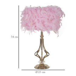 Lámpara de Mesa Tarty Rose – Glam Elegance Ø 25x54 cm