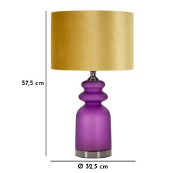 Lámpara de mesa Milva Two – Diseño glamuroso Ø 32,5 x 57,5 cm