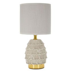 Lámpara de noche Pigny Grey – Elegancia contemporánea Ø 15x30,5 cm