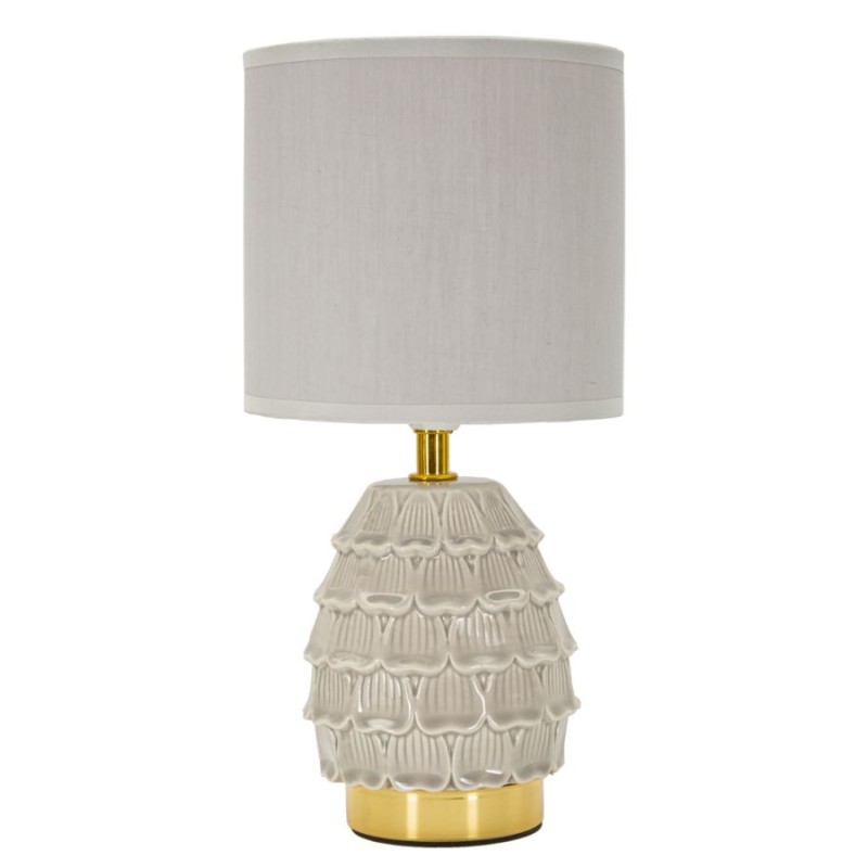 Lámpara de noche Pigny Grey – Elegancia contemporánea Ø 15x30,5 cm