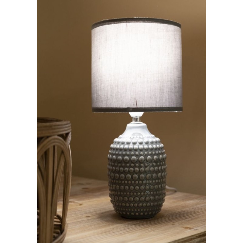 Lámpara de noche Grey Dot – Elegante y minimalista Ø 15x30,5 cm