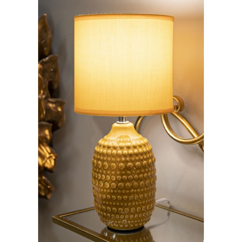 Lámpara de noche Mustard Dot – Estilo contemporáneo Ø 15x30,5 cm