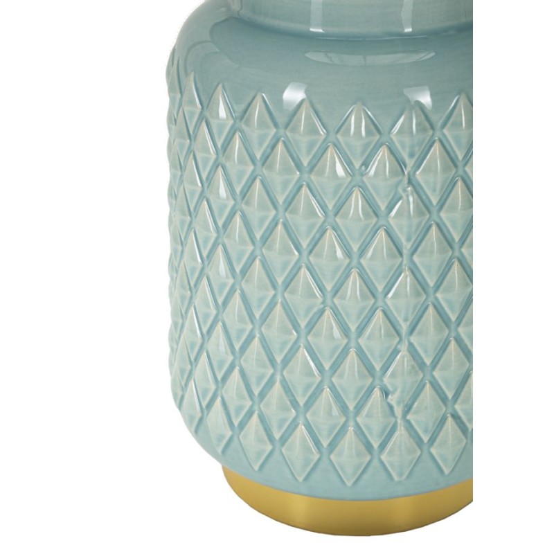 Lámpara de mesa cuadrada color turquesa – Elegancia contemporánea Ø 28x44 cm