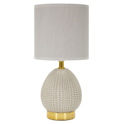 Lámpara de noche Flavi Grey – Elegancia contemporánea Ø 15x30,5 cm