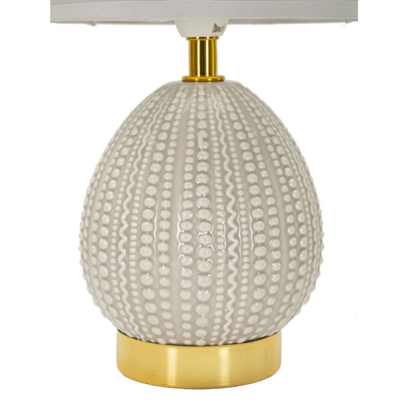 Lámpara de noche Flavi Grey – Elegancia contemporánea Ø 15x30,5 cm