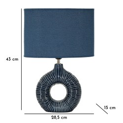 Lámpara de mesa Seta Blue – Diseño moderno 28,5 x 15 x 43 cm