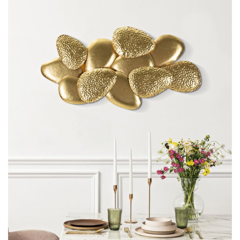 Aplique de pared con forma de concha marina – Estilo glamuroso 59,8 x 11 x 31 cm