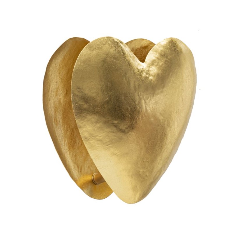 Aplique de pared Corazón Dorado – Lujo y diseño 25,5 x 15 x 24 cm