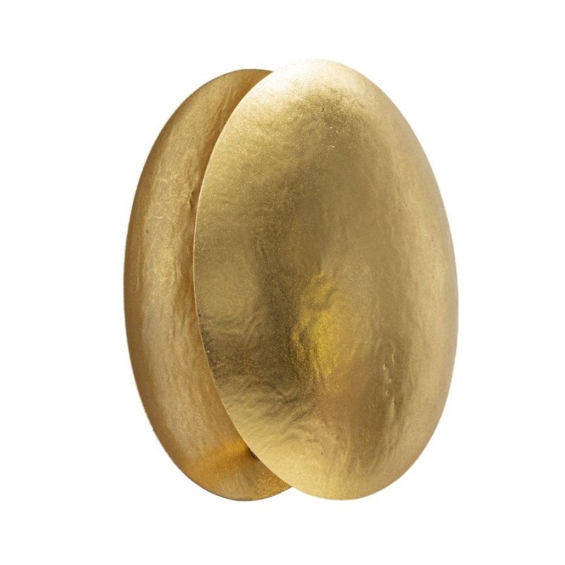 Aplique de pared redondo Goldy – Glamuroso y contemporáneo Ø 26x13 cm