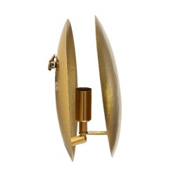 Aplique de pared redondo Goldy – Glamuroso y contemporáneo Ø 26x13 cm